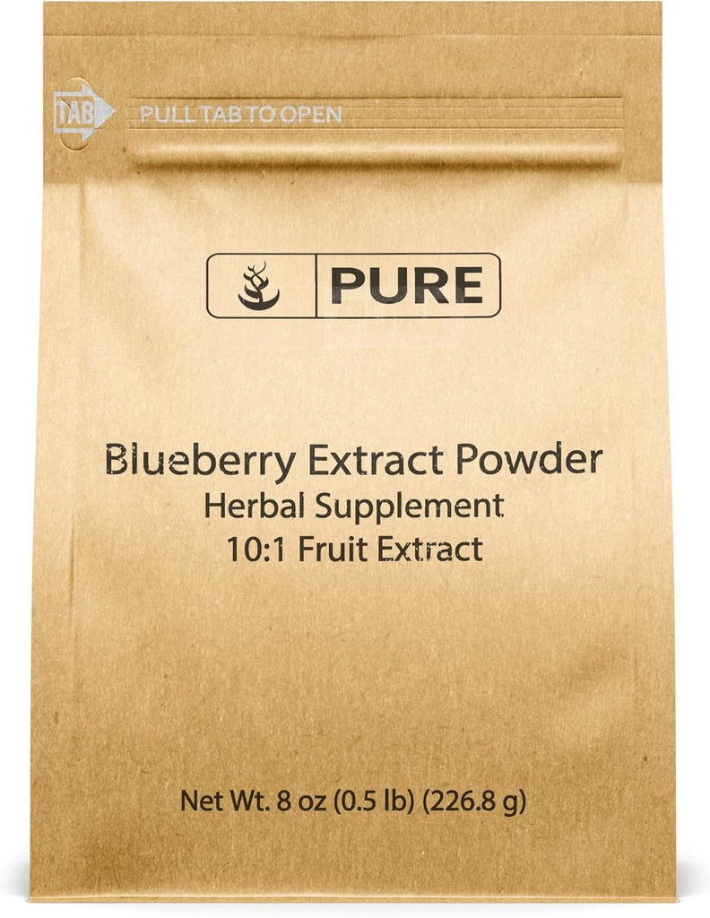 Ingredientes originales puros Extracto de arándano (8oz) No GMO, Sin gluten, No Filleres o Aditivos
