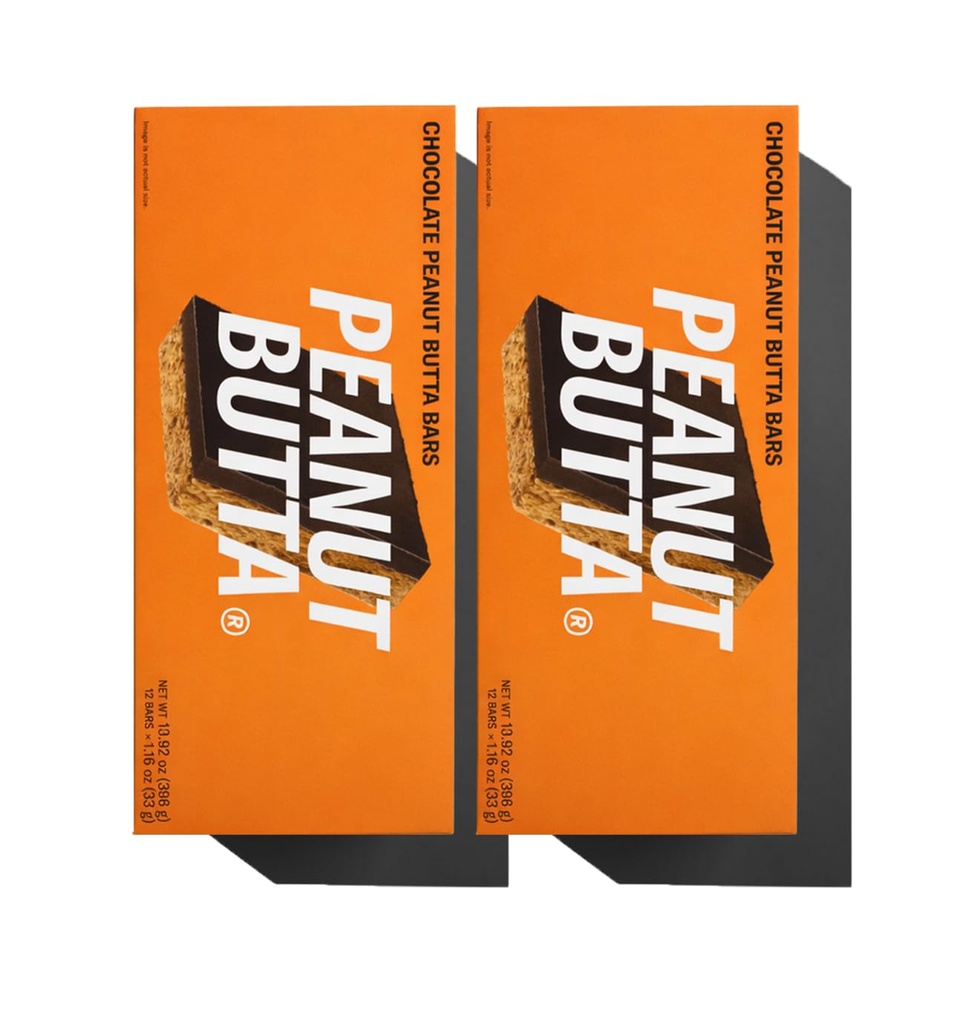 Placas de medio día Peanut Butta Protein Chocolate Bares, 1.16 Oz cada uno, 2 Packs (24 Squares) Silencio Hecho con Real Chocolate, 6g Plant Protein, 4g Fiber, Gluten Free, Plant-Based