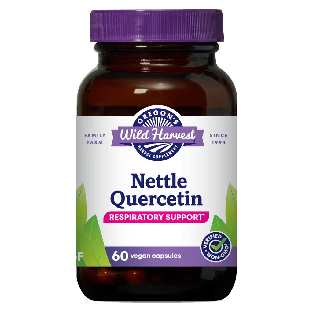 Nettle Quercetin Capsules, Suplementos Hídricos Orgánicos No OGM, 60 Conde