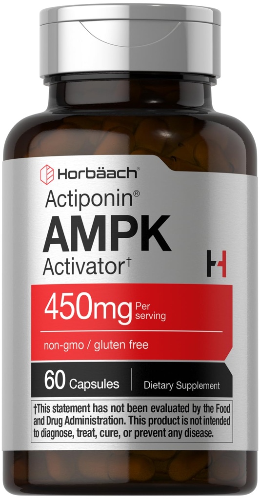 Horbäach AMPK Metabólico Activador 450 mg  60 cápsulas ← No GMO, Gluten Free