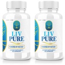 rize labs - LivPure Powered by Nature - Advanced Fórmula - Soporte Puro Suplemento dietético para soporte de hígado, fuerza adicional, Vegan, píldoras de función de hígado (120 cápsulas)