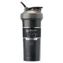 BlenderBottle Classic V2 Shaker Bottle Perfect for Protein Shakes and Pre Workout, 28-Once, Grey/Black, Black Shadow