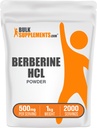 BulkSupplements.com Berberine HCl Powder - Suplemento Berberine, Berberine 500mg, Berberine Powder - Gluten Free, 500mg por Serving, 1kg (2.2 lbs) (Pack of 1)