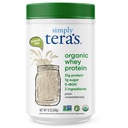 Simplemente el producto orgánico de tera Whey Protein Powder - Grass Fed Whey Protein Powder Sin Sweeteners artificiales, Desflavored, Non-GMO, Kosher, Gluten-Free - Plain Unsweetened 12 Oz.