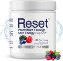 Reset Wild Berry 6 Electrolitos de energía, Metil B12, Folato de metil, Salta de mar rosa, hoja de té verde y extractos de grano de café verde, Complejo Super B, Biotina, Zinc, 72 Trace Minerals