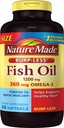 Aceite de pescado de propina 1200 mg, 200 Softgels, aceite de pescado Omega 3 suplemento para la salud cardíaca