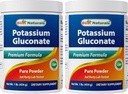 Mejores Naturales Potasio Gluconato 1lb Polvo (1 LB (Pack de 2))