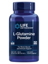 Extensión de la vida Pólvora L-Glutamina, Aminoácidos, apoya la salud muscular y la salud inmunitaria, libre de gluten, no transgénico, vegetariano, 100 gramos