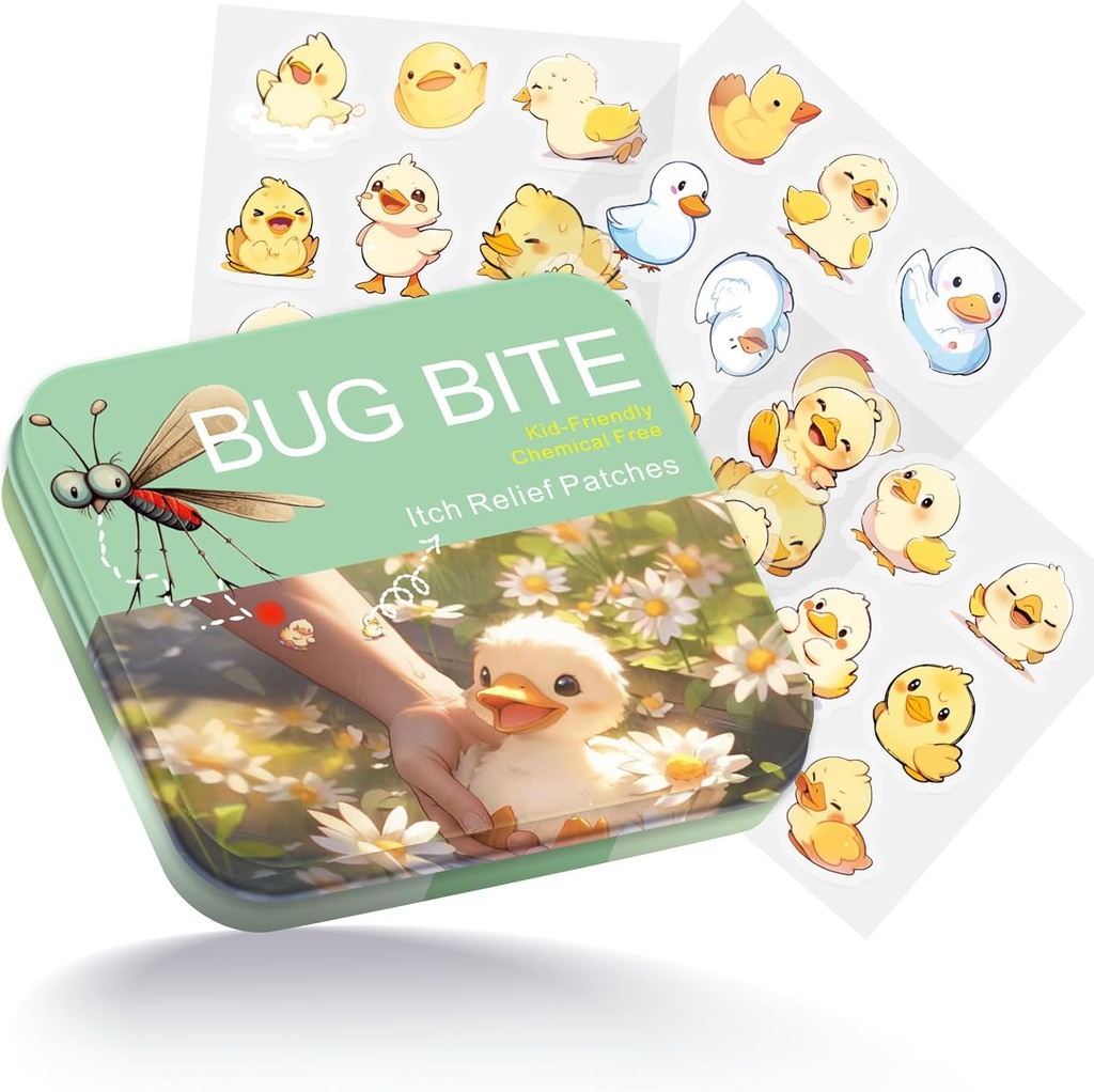 Bug Bite Itch Relief Patches 54 Cuenta, Cute Duck Hydrocolloid Patches para varios grupos de personas,Travel Essentials Itch Mosquito Relief para varios grupos de personas