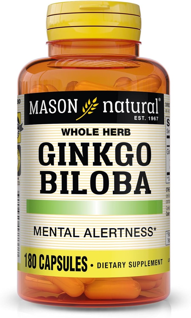Masón Vitaminas Ginkgo Biloba Capsules, 180 Conde