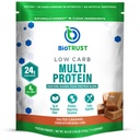BioTrust Low Carb Protein Powder - Whey Isolated Whey Protein Powder and Casein Blend from Grass-Fed, Pasture-Raised Cattle, Plus Digestive Enzymes - Salted Caramel, 14 Servings