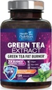Láminas de Extracto de Té Verde - 98% Standardized EGCG 1300mg 3X Fuerza de Energía Natural - Apoya Corazón &amp; Salud Antioxidante Herbal &amp; Apoyo Inmunitario Suplemento Polyphenols & Catechins - 120 Cápsulas