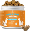Piel y Coat Chews for Dogs - Itchy Skins Dog Supplement Support Hot Spots Comfort and Shedding Allergy Joint Health with Omega 3 Fish Oil, EPA & DHA Fatty Acids, Bacon Flavor 100 Count Softs Treats