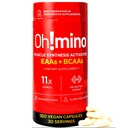 Suplemento de aminoácidos esenciales Oh!mino. Caffeinated Capsules. Los 9 EAAs, BCAAs y el Amino perfecto para los entrenamientos, Amino Energy, y para construir músculo, y recuperar más rápido.