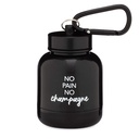 ONMYWHEY - Protein Powder &amp; Supplement Funnel Keychain, Portable To-Go Container for The Gym, Workouts, Fitness, &amp; Travel - TSA Aprobado, No Pain No Champagne