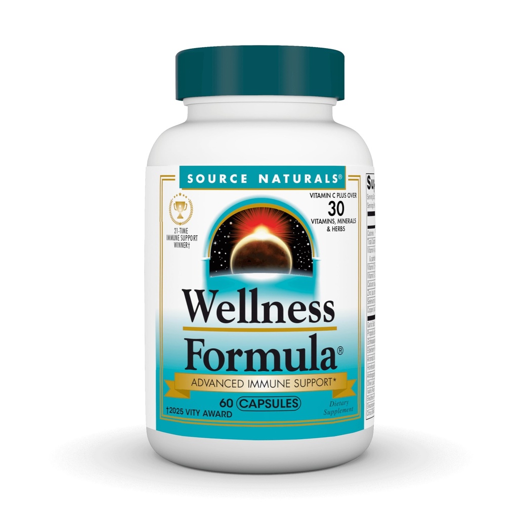 Fuente Natural Wellness Fórmula Bio-Alineado Vitaminas " Herbal Defense for Immune System Support - Suplemento dietético " Immunity Booster - 60 cápsulas