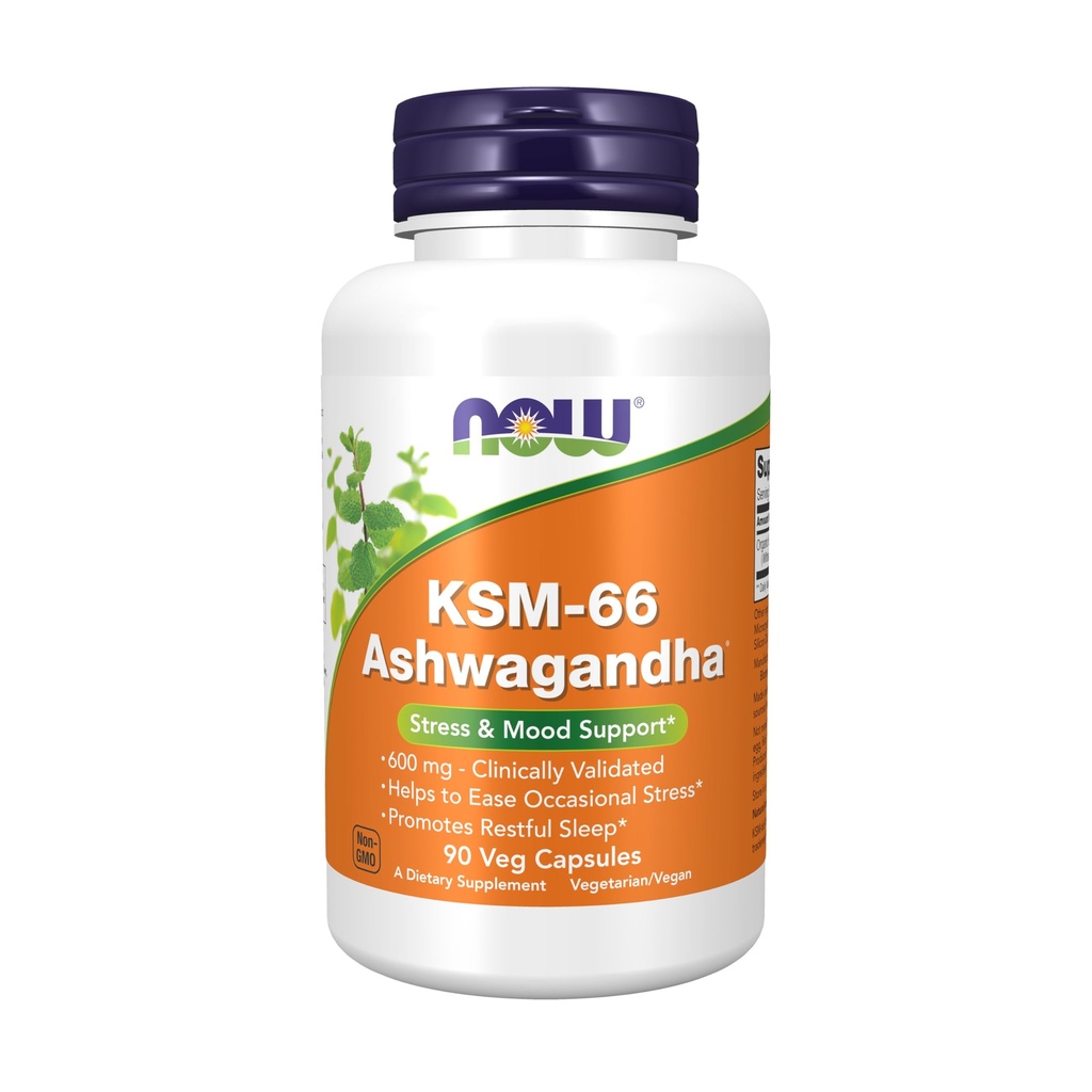 AHORA Suplementos, KSM-66 Ashwagandha®, Stress y Sleep Support, 90 Veg Capsules