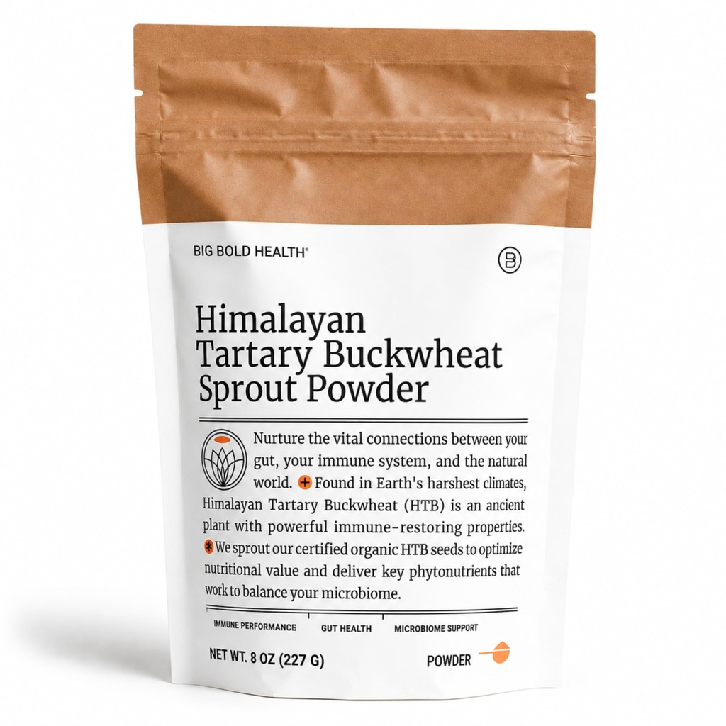 BIG BOLD HEALTH Himalayan Tartary Buckwheat Sprout Powder - Immune Support Superfood with 200x Más Polyphenols, Prebiotic Fiber, Non-GMO, Gluten-Free, Grain-Free, Vegetarian, 30 Servings
