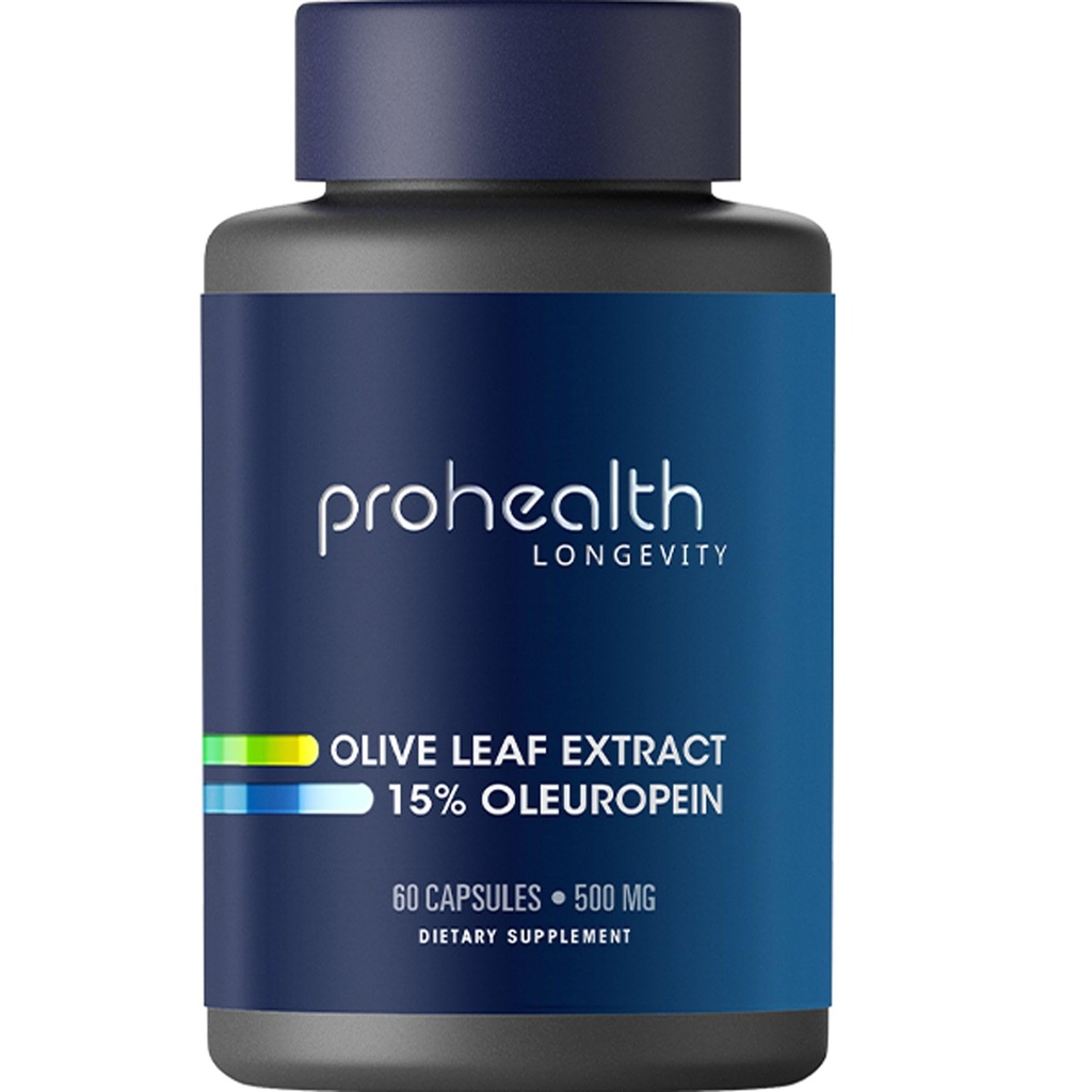 ProHealth Olive Leaf Extract (15% Oleuropein) (500 mg, 60 cápsulas de verduras)