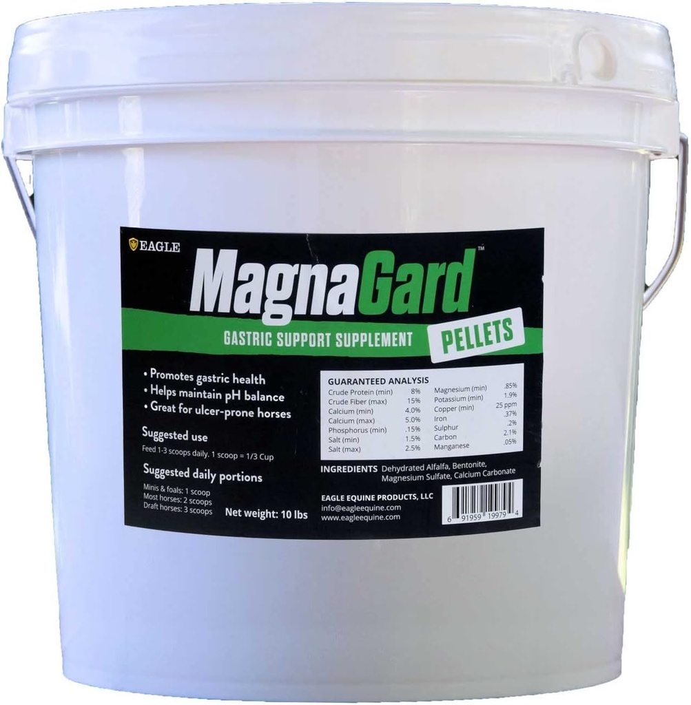 Pellets, suplemento de soporte gástrico para caballos Ø Palatable Alfalfa Pellet con Calcio, Magnesio y 50+ Trace Minerals ← 30 Day Supply