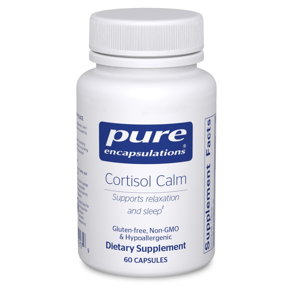 Pure Encapsulations Cortisol Calm - Supports Cortisol Health & Relaxation - Contains Ashwagandha & L-Theanine - Restful Sleep - 60 cápsulas