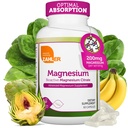 Zahler - Suplemento de Magnesio cápsulas 200 mg (60 Conde) Certificado Kosher Citrato de Magnesio Bioactivo para Max Absorción - Magnesio Natural Mineral para Hombres - Mejores Suplementos de Magnesio