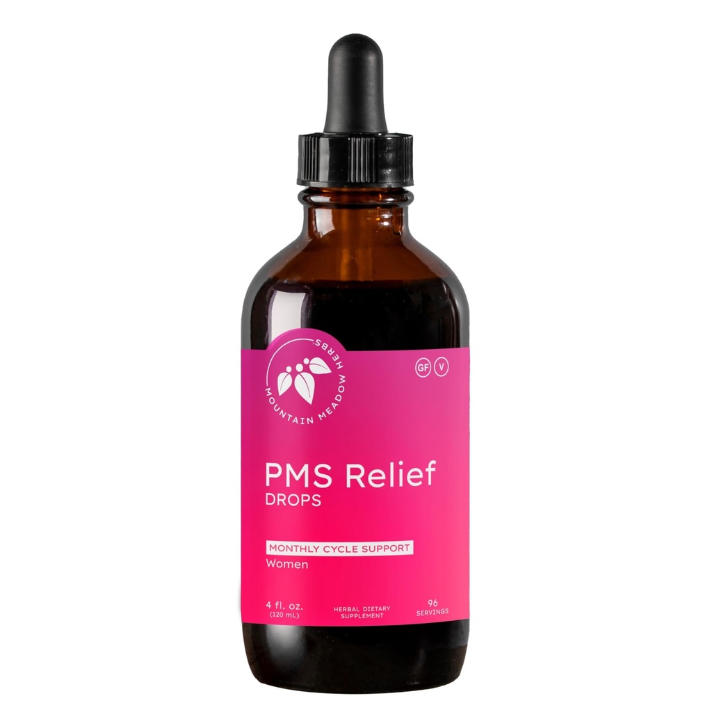 Sierra Meadow Herbs PMS Relief Drops ← Liquid Herbal Suplemento para el período menstrual Mood Swings " Acne with Chaste Tree Berry (Vitex) " Wild Yam 4oz