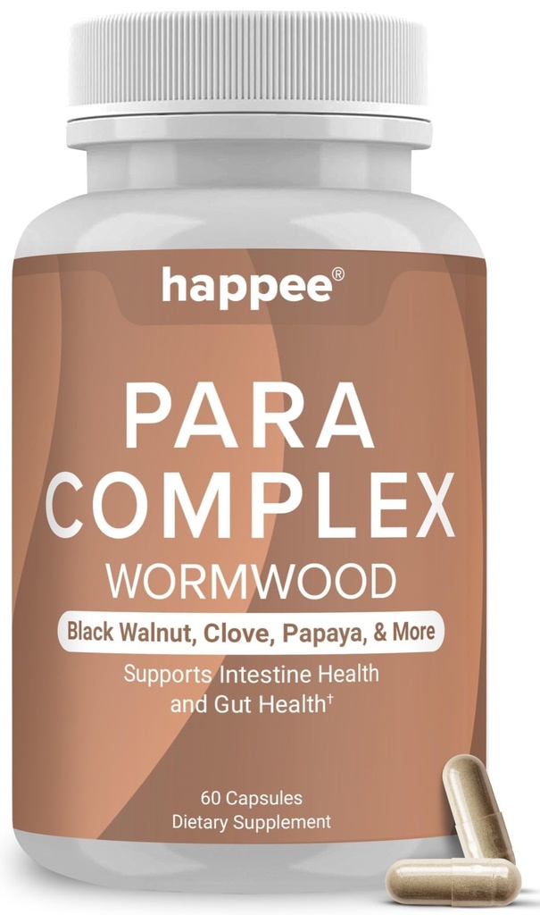 ParaComplex Intestinal Guard for Humans - para Purge Herbal Cleanse for Gut Health & Digestive Balance - with Wormwood, Black Walnut, Garlic &amp; Más - 60 cápsulas
