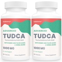 TUDCA Liver Suplementos 1000 mg-Bile Salts for Liver Cleanse Detox-Milk Thistle Herbal Blend with Fulvic and Humic Acid for Liver,Digestive Health,120 Vegan Capsules