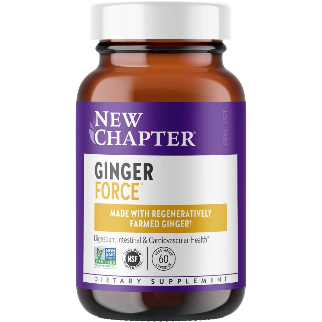 New Chapter Ginger Supplement Force with Supercritical Organic + Non-GMO Ingredients Vegetarian Capsules, 60 Conde