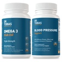 Dr. Tobias Omega 3 Fish Oil &amp; Blood Pressure Support Supplements for Heart, Brain, Immune, Circulatory Health, with Vitamin C, B6, B12, Niacin, Folate &amp; Herbs