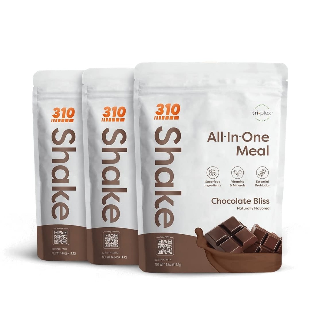 310 Nutrición – All-In-One Meal Replacement Shake - Nueva Fórmula con Fiber Rich Vegan Superfood Blend - Sweeteners naturales - Bajo Carb Shake, Keto & Paleo Friendly - Gluten Free - 26 Essential Vitamins & Minerals - Triple Flavor Pack