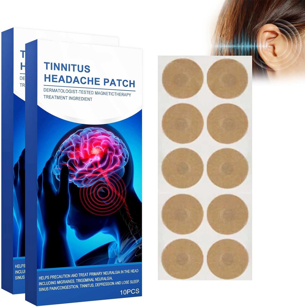 Patches de Tinnitus 20 PCs, Patches de oído para Tinnitus, Ear Patch, Hearing Weaken, Itchy Ears/No-Woven Tela Patch (20PCS)
