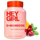 D Mannose Capsules - Fast-Acting UTI Supplement - Cleanse & Flush Impurities - with Natural D-Mannose Powder, Cranberry, Hibiscus & Dandelion - Alternative to Cranberry for Women, 60 cápsulas