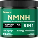8in1 NMNH - Suplemento NMN Alternativa - NAD Suplemento para apoyar los niveles de NAD añadido Fisetina, Resveratrol, Quercetina, Turmérica, Berberina, Vitamina D3 &amp; C - 60 Cuenta para 30 días