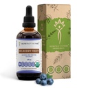 Secrets of the Tribe Bilberry Fruit USDA Orgánica ← Extract libre de alcohol, gotas herbales de alta potencia, Visión ← Hecho de 100% Certified Organic Bilberry (Vaccinium Myrtillus) Fruta seca 4 oz