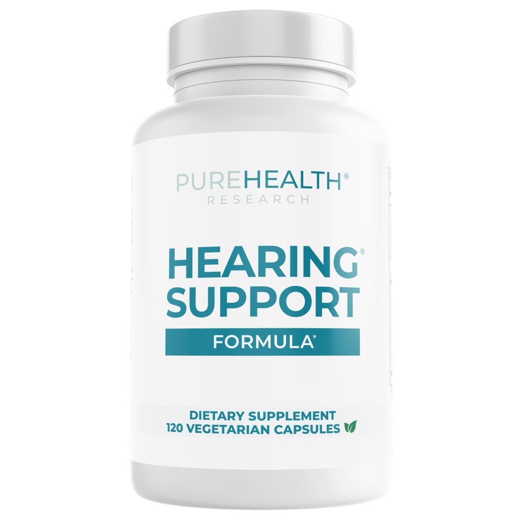 PUREHEALTH RESEARCH Hearing Support Fórmula - Suplemento de Tinnitus con Flavonoides " Hear vitaminas para ayudar al silencio El ruido, de forma segura y natural - Ear Tinnitus Alivio para Anillos, 1 Botella