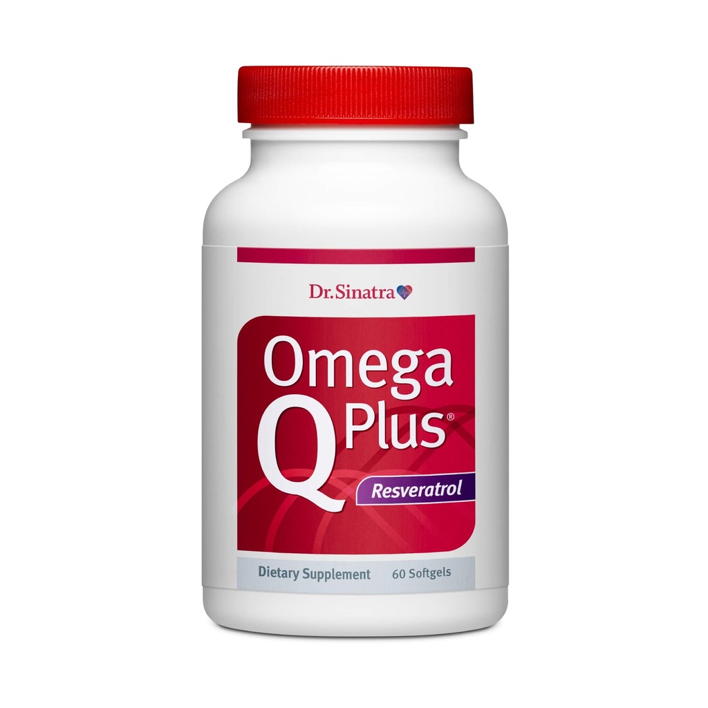 Dr. Sinatra Omega Q Plus Resveratrol - Omega-3 Suplemento con CoQ10 y Resveratrol - Promueve la salud integral del corazón y del cuerpo entero para ayudarle en la edad Well (60 softgels)