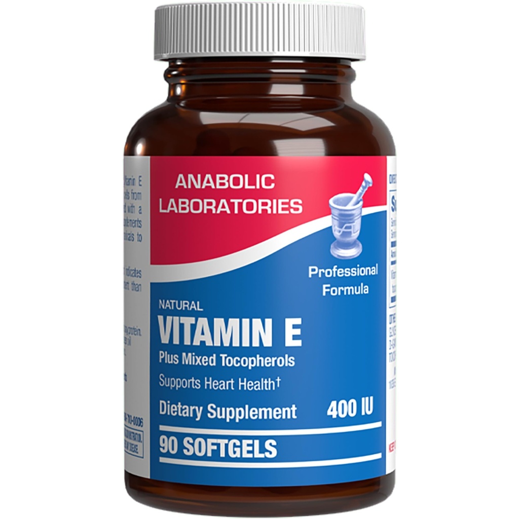 Vitamina E 400 IU Softgels - Complejo de suplementos de la Fórmula Natural de la Fórmula E con d-Alpha Tocopherol " Tocoferol mixto para la piel del cabello " Nails Plus Antioxidante Immune Support - 90 Servings