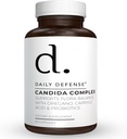 Candida Flush &amp; Cleanse 60 cuenta Gut Support for Balanced Gut Flora with Oregano, Caprylic Acid,Probiotics, " Digestive Enzymes - Non GMO Dietary Supplement