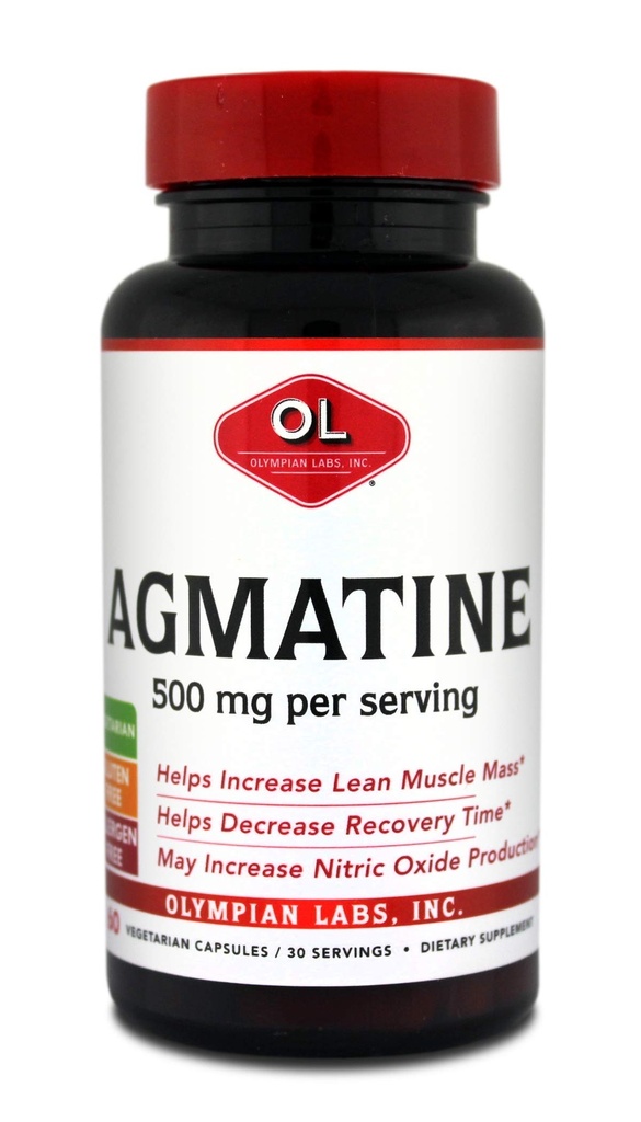 Laboratorios olímpicos Agmatine 500 mg por servidumbre, 60 cápsulas vegetarianas