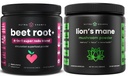 NutraChamps Beet Root Powder y Lion's Mane Powder. Circulación potente &amp; Blends Adaptógeno