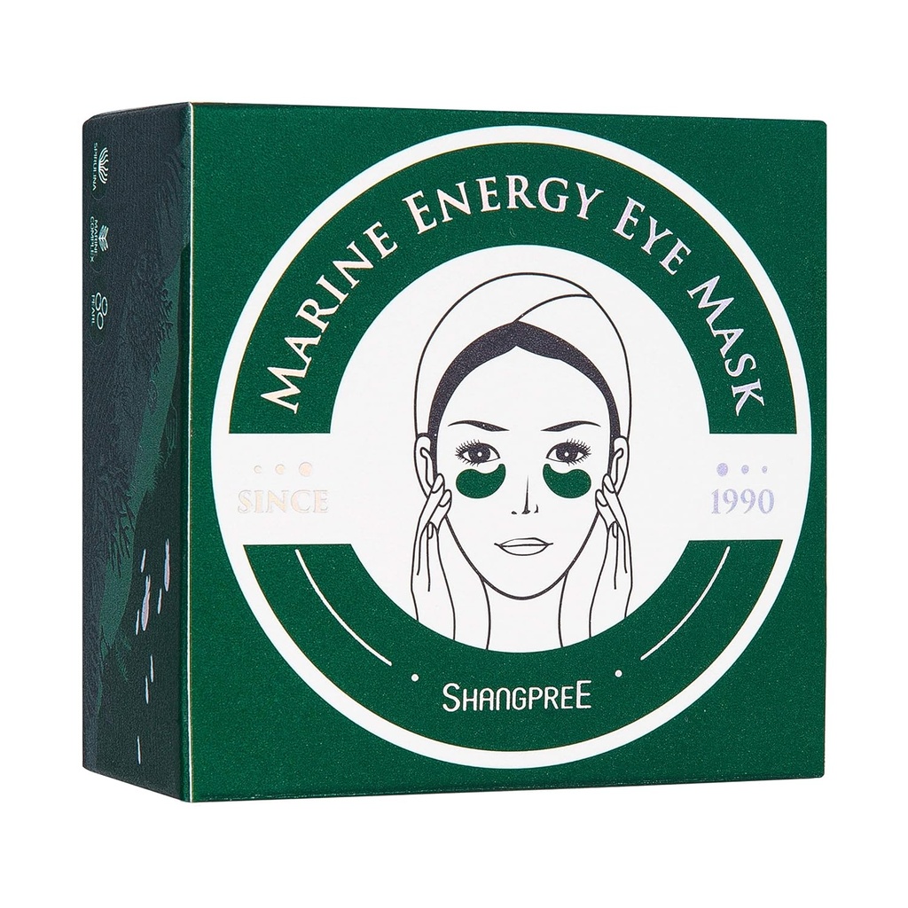 SHANGPREE Eye Mask (30 par de máscaras de 60), bajo parches oculares, Premium Korean Skin Care (Marine Energy)