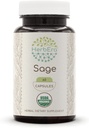 HerbEra Sage 60 cápsulas, 500 mg, USDA Organic Sage (Salvia officinalis) Leaf seco (60 cápsulas)