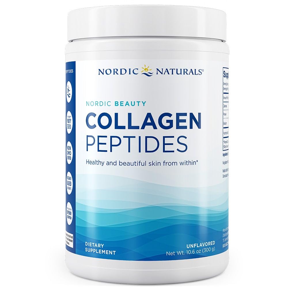 Nordic Naturals Nordic Beauty Collagen Peptides, Unflavored - 10.6 Ounces - Suplemento Collagen para la salud de la piel y elasticidad - para bebidas calientes y frías - 30 Servimientos