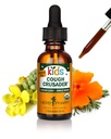 Herb Pharm Kids Cough Crusader – Certified Organic Alcohol-Free Fórmula de líquido herbal para niños, Immune & Throat Comfort Support, 1 fl oz
