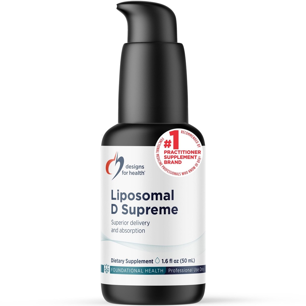 Diseños para la salud Liposomal D Supreme Vitamin D Liquid - 2500 UI Vitamina D3 + Vitamina K (K1 + K2) - Liposomes for Superior Absorption - Non-GMO Supplement (100 Servings / 1.7oz)