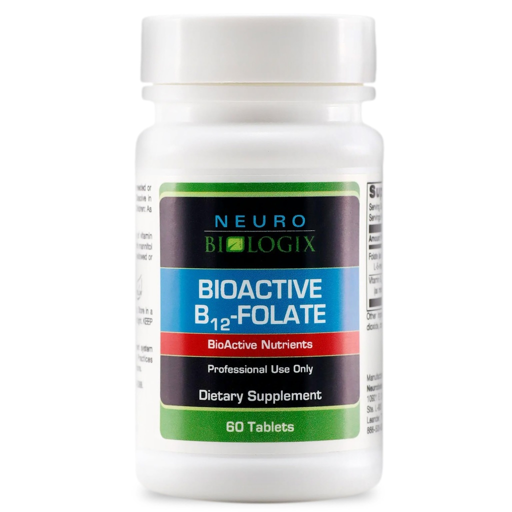 Folato B12 - Suplemento de Folato de Metilcobalamina para apoyar Funciones del Cuerpo Vital - Con B12 Bioavailable (Metilcobalamina) &amp; Folato (Metafolin® 5-MTHF) para la Absorción Mejorada - 60 Tabs