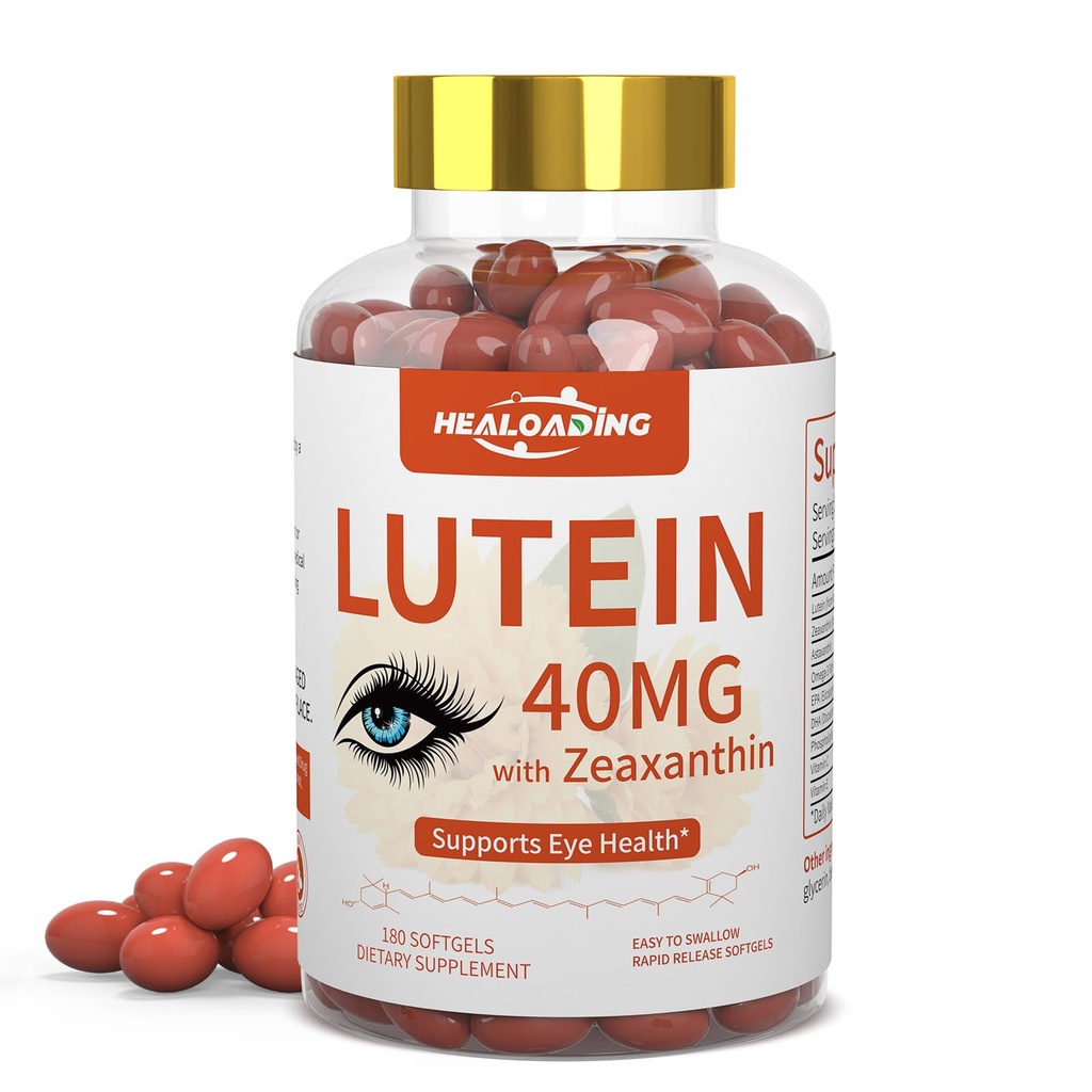 Lutein y Zeaxanthin Suplemento Softgels: Vitaminas Oculares y Suplementos con Vitaminas C, E, Omega 3, Lutein &amp; Zeaxanthin para mejorar la visión y aliviar la fatiga ocular