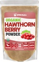 XPRS Nutra Organic Hawthorn Berry Powder - Premium USDA Organic Hawthorne Berry Powder for Cardiovascular Support - Vegan Friendly Hearth Health Supplement (16 onzas)